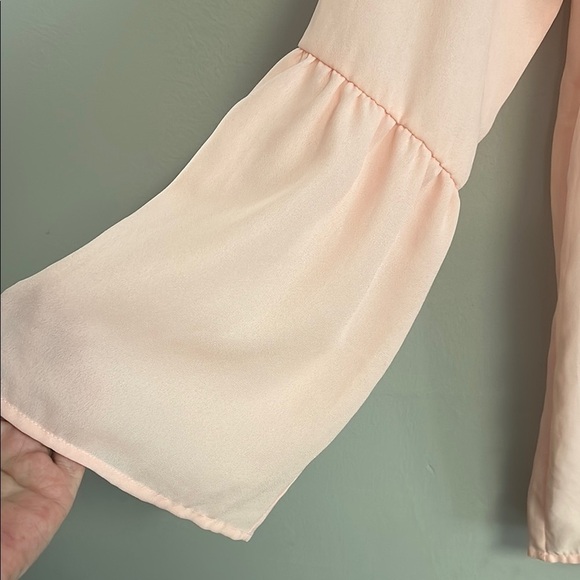 Pink Lace-Up Blouse - Picture 4 of 5